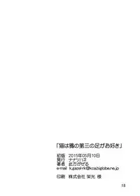 [Nanatsuhane (Konata Gazel)] Neko wa Karasu no Daisan no Ashi ga Osuki (Touhou Project) [English] {doujins.com} [Digital]