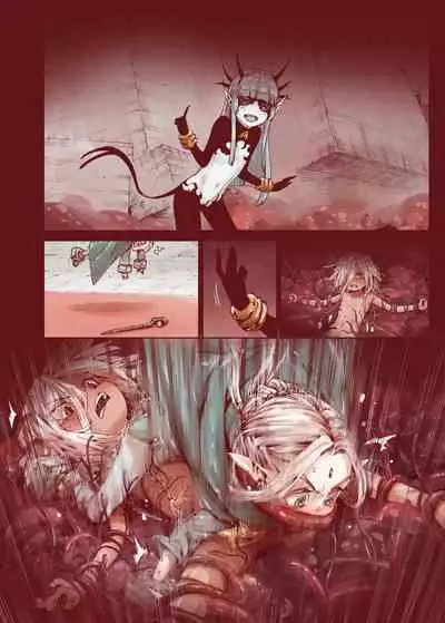 Daraku no Majo ~Shounen Yuusha to Tsurupeta Elf wa Ika ni Shite Majo ni Yabureta ka