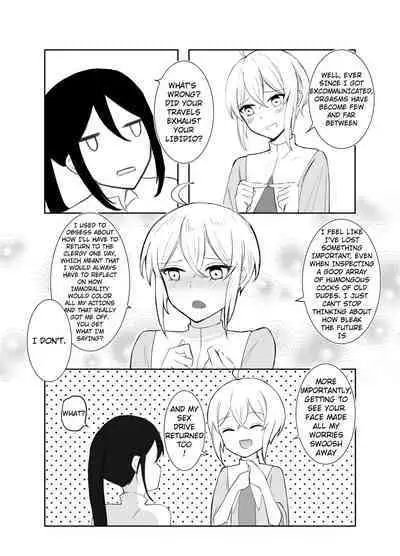 Maou Toubatsu Shippai Heroine Gisei Normal End de Utsu ni Natta Koutensei Futanari Kenshi to Otokonoko Shinkan no Hanashi | Crestfallen Futanari x Femboy Priest: Prepare to Cum Edition
