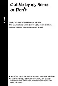 (Kahou wa Nete Matsu) [daisy (Chikottsu)] Namae o Yonde, Yobanaide | Call Me by my Name, or Don't (Osomatsu-san) [English] [Ikemen Scans]