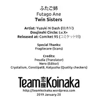 (C95) [Lv.X+ (Yuzuki N Dash)] Futago Ane | Twin Sisters [English] [Team Koinaka] [Incomplete]