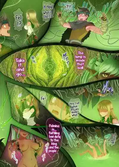 [Horiishi Horuto] Fel to Mana no Mori -Taieki de Tairyoku Kaifuku sasetekureru Bakunyuu Healer Elf- | Fel and the Forest of Mana -The big titty elf healer recovers my stamina with her bodily fluids- [English]