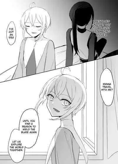 Maou Toubatsu Shippai Heroine Gisei Normal End de Utsu ni Natta Koutensei Futanari Kenshi to Otokonoko Shinkan no Hanashi | Crestfallen Futanari x Femboy Priest: Prepare to Cum Edition