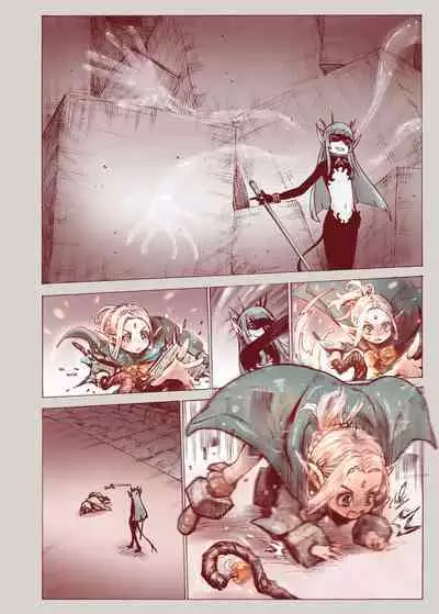 Daraku no Majo ~Shounen Yuusha to Tsurupeta Elf wa Ika ni Shite Majo ni Yabureta ka