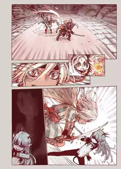 Daraku no Majo ~Shounen Yuusha to Tsurupeta Elf wa Ika ni Shite Majo ni Yabureta ka